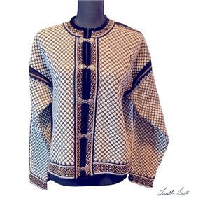 Skjaeveland Norway Wool Cardigan Ski Style Sweater.